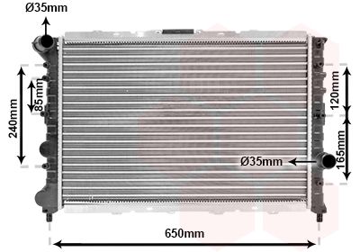 VAN WEZEL Radiators, Motora dzesēšanas sistēma 01002057